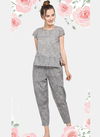 Dark Gray Colour MESMORA MF Night Wear Cotton Top With Bottom Heavy Night Suit Collection 2524
